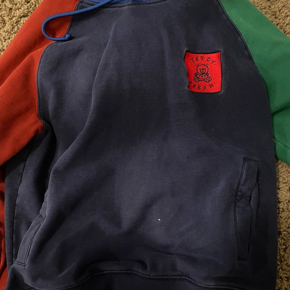 Teddy Fresh color block hoodie